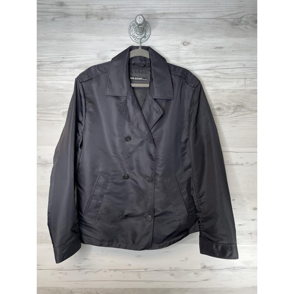 Neil Barrett Jacket Mens 50 Large Black Double‎ Breasted Slim Fit